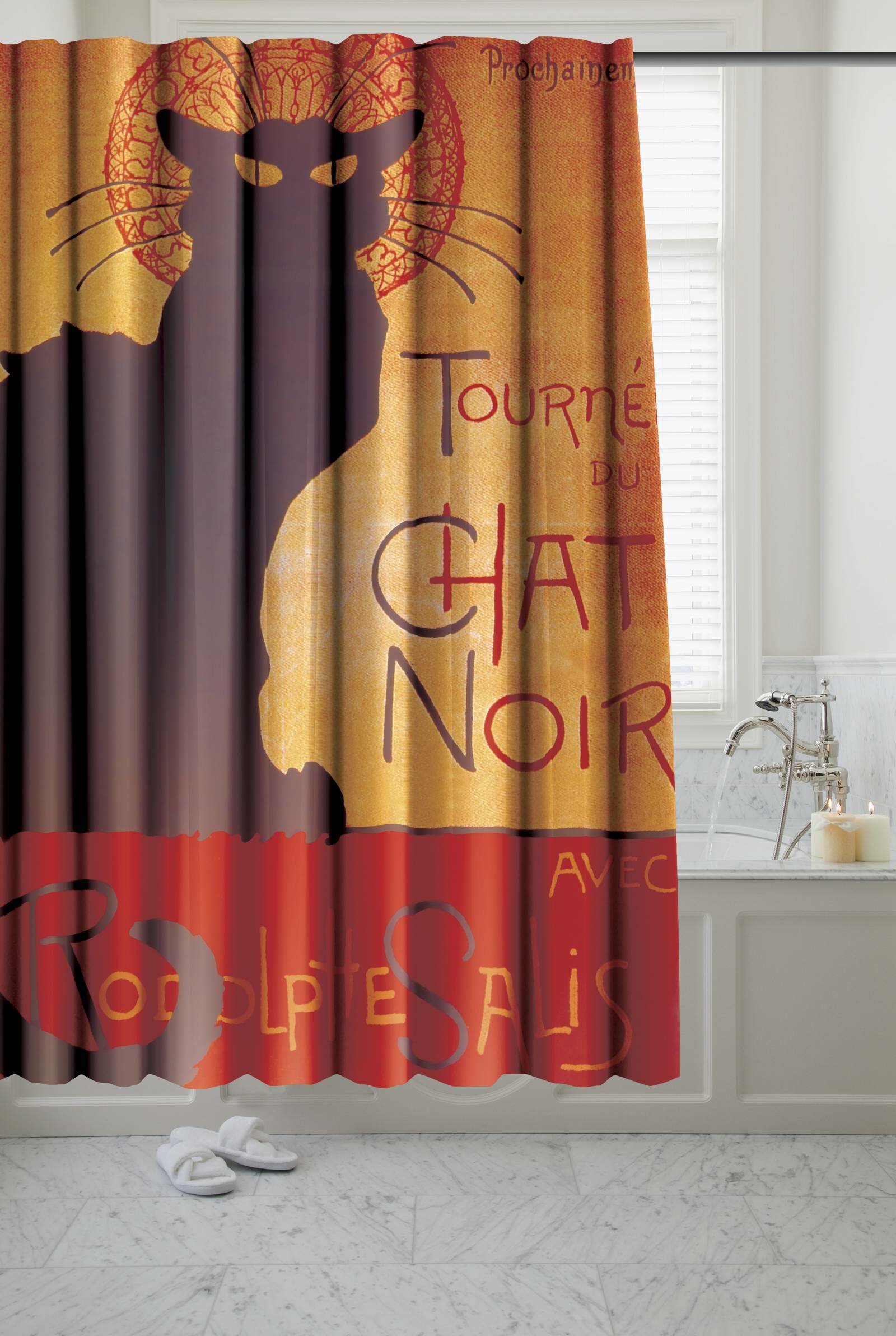 Varroville Chat Noir Museum Single Shower Curtain