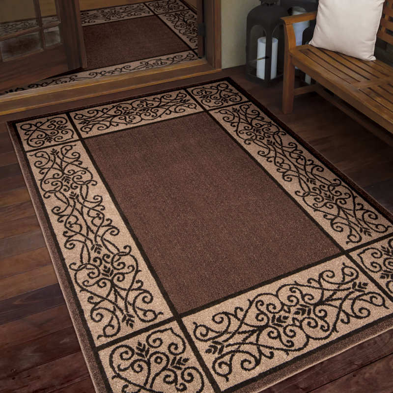 Astoria Grand Phyllida Farmhouse Brown Indoor/Outdoor Area Rug Wayfair.ca