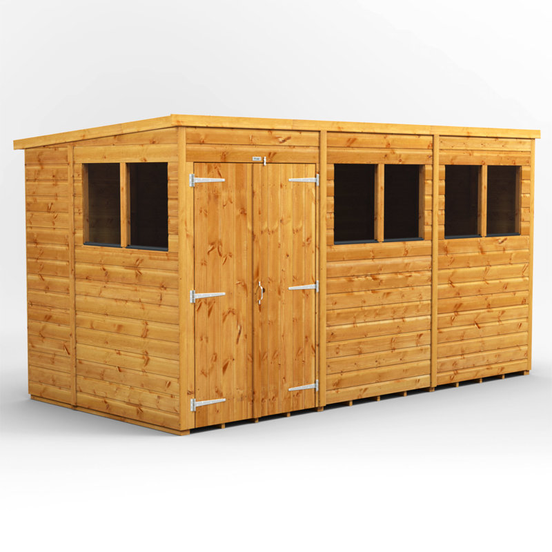 WFX Utility 12 ft. W x 6 ft. D Shiplap Pent Wooden Shed ...