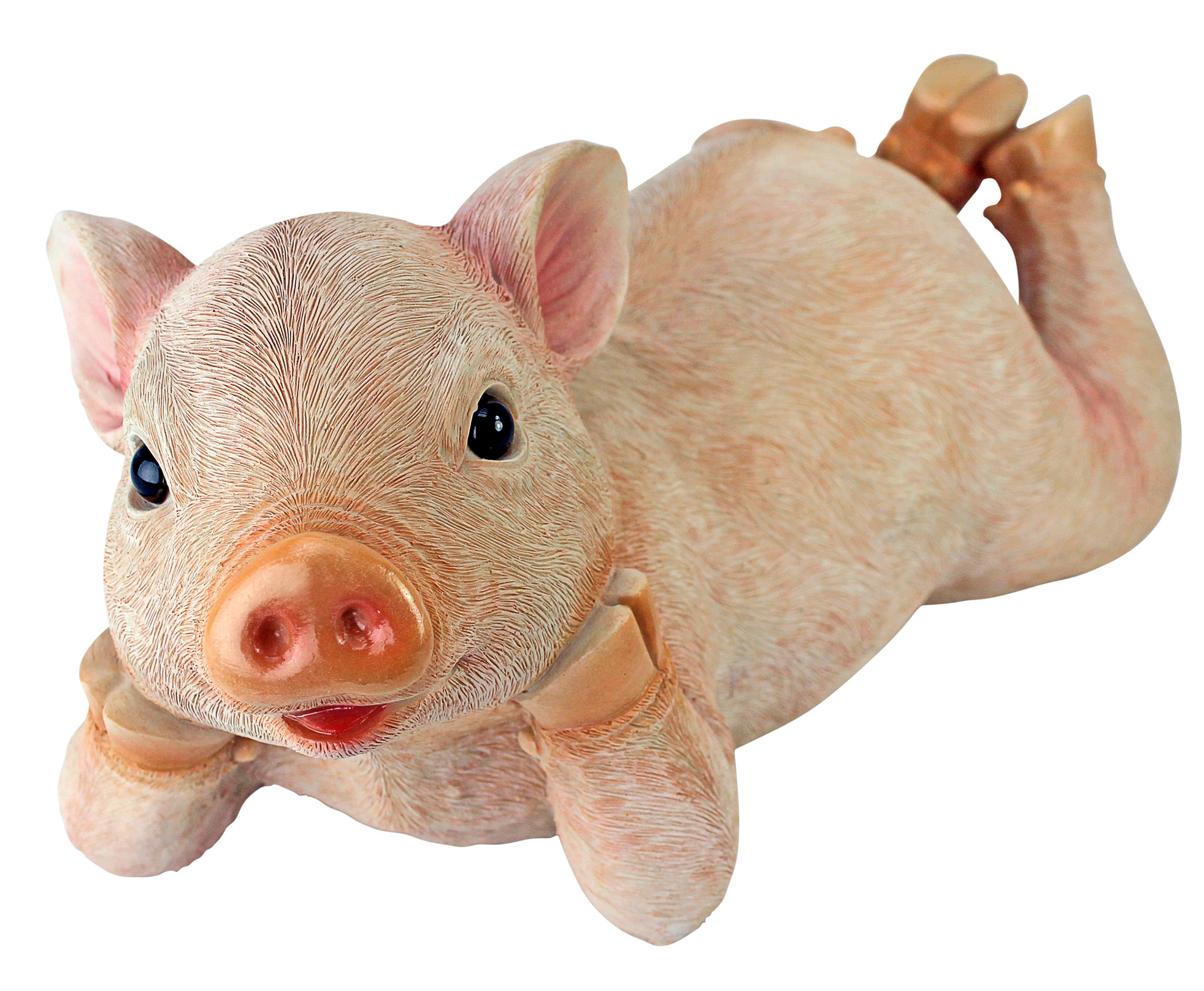 Realistic Running Piglet Garden Ornament Polyresin Pig Outdoor Animal Statue