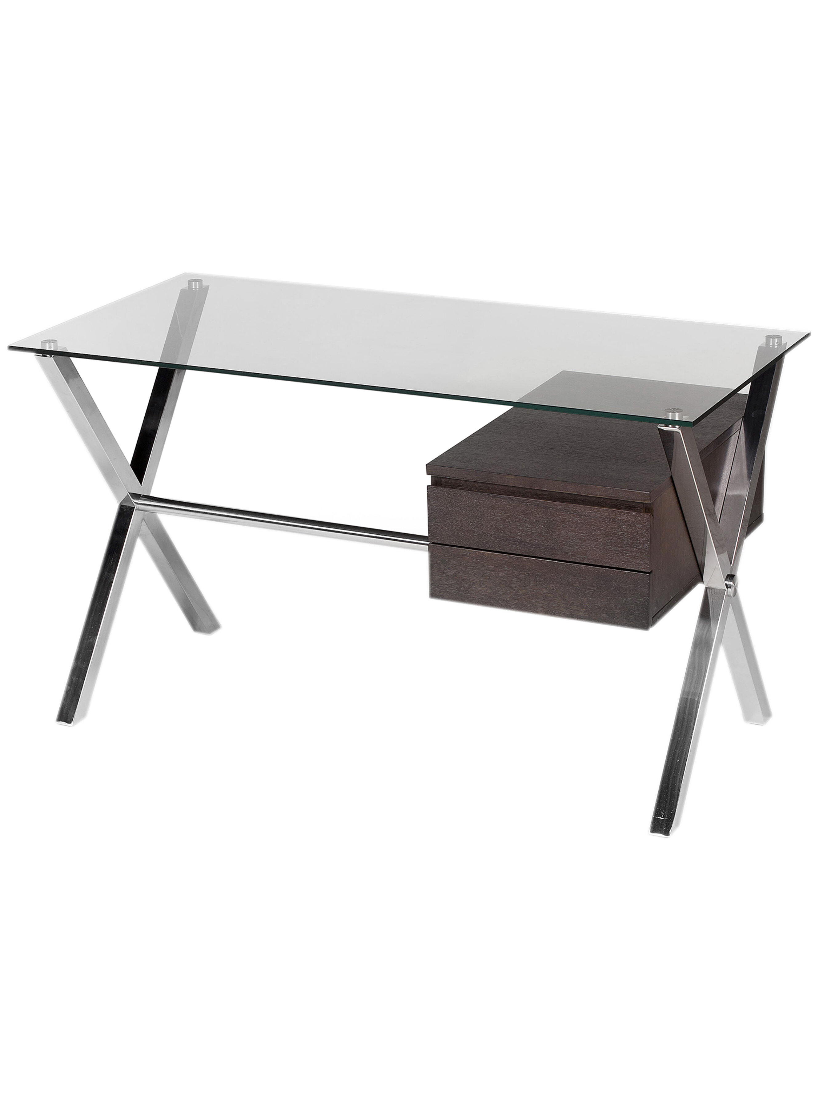 Wade Logan Emiliano Glass Desk Reviews Wayfair