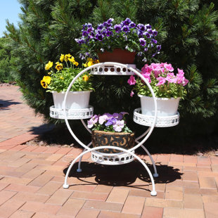 Outdoor Clock Plant Stand Home Ideas 3 Tier Outdoor Plant Stand Wayfair