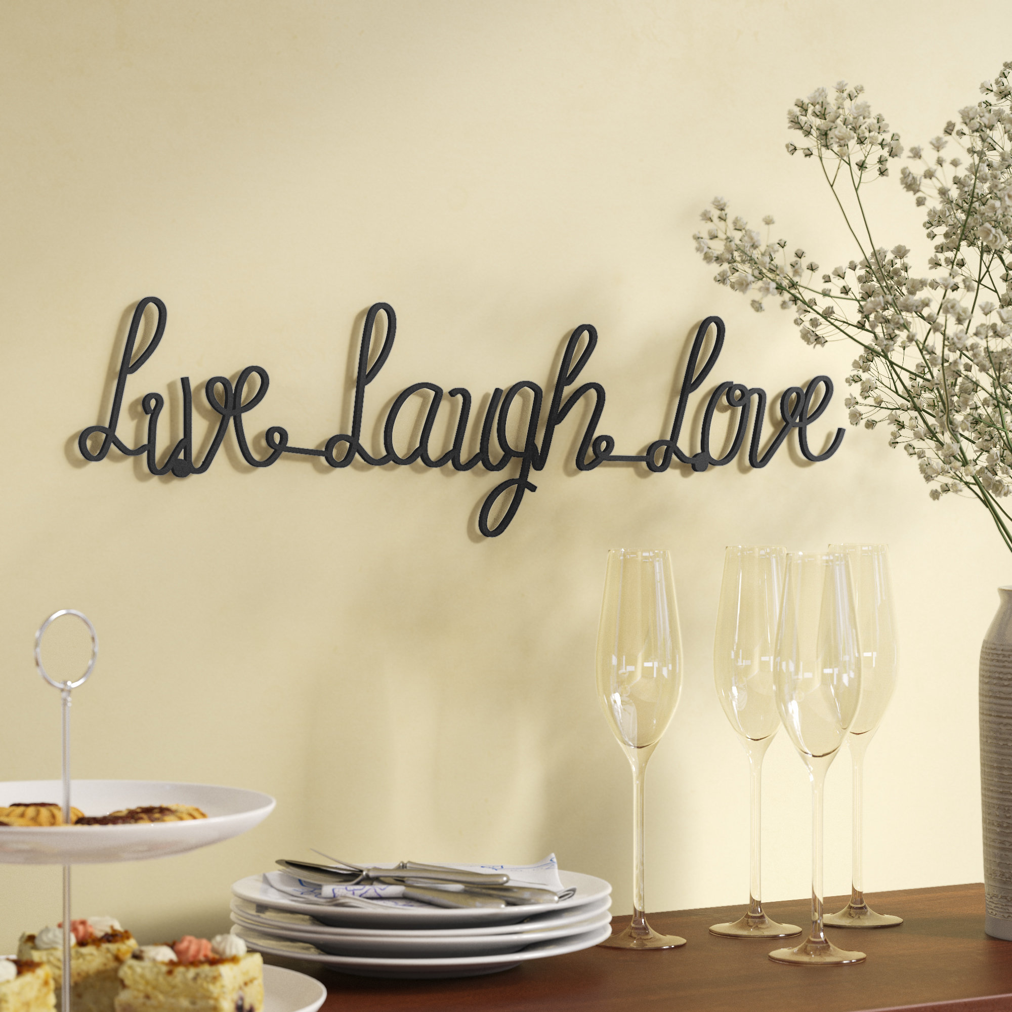 Gracie Oaks Live Laugh Love Metal Wall Decor Reviews Wayfair