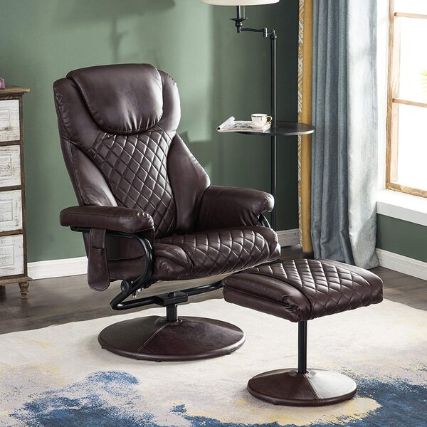Red Barrel Studio Recliner With Ottoman, Reclining Chair With Massage ...