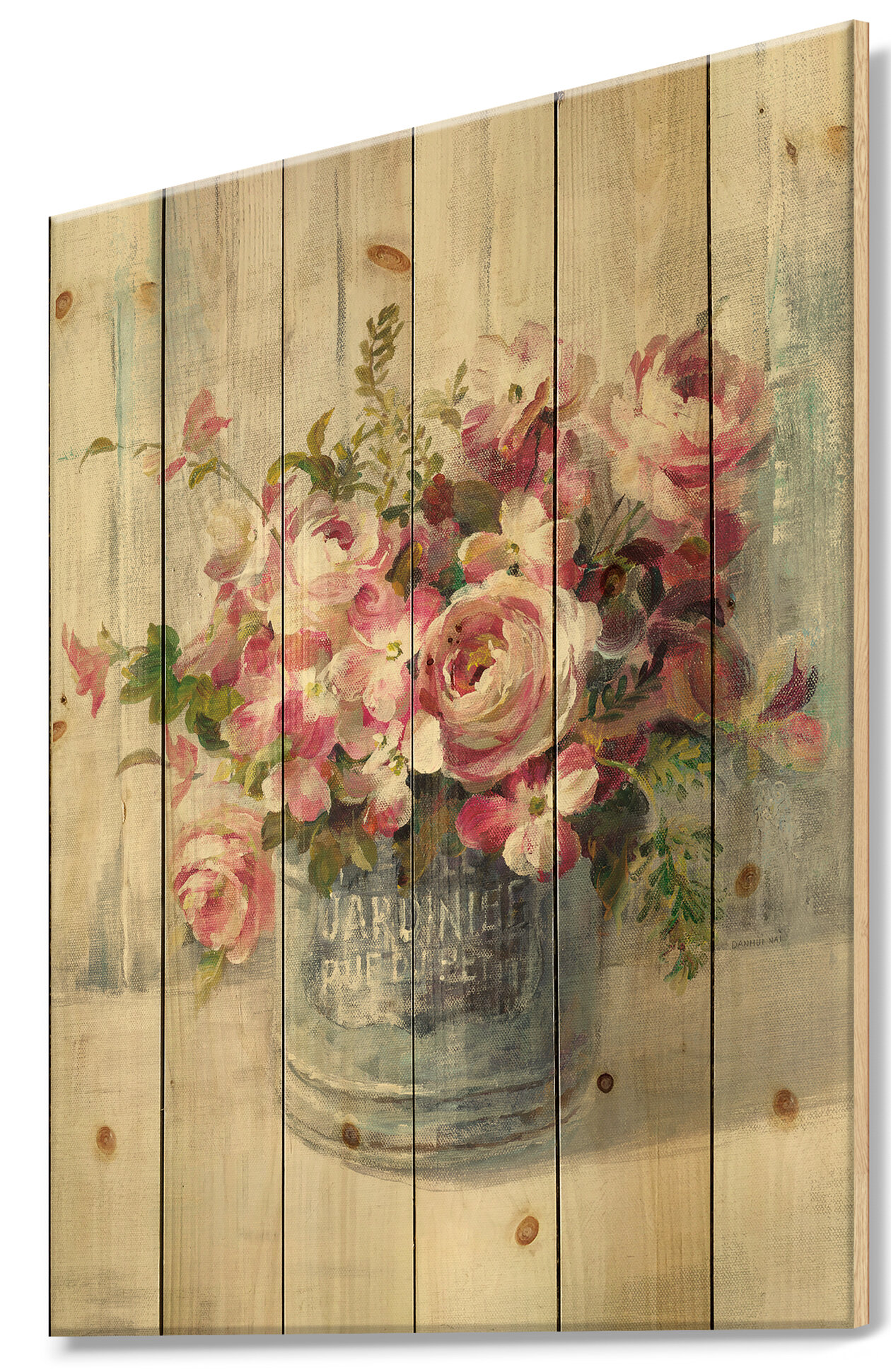 Cabin And Lodge Maison Des Fleurs Iii Print On Wood