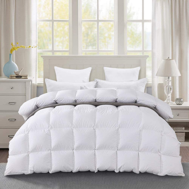 Alwyn Home California King All Season Down Feather Blend Comforter Reviews Wayfair