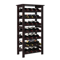 Wall Mounted Steel Wine Rack Label View Display Y-Furniture Wall Series Mat Black, 2X 9 Bottles 
