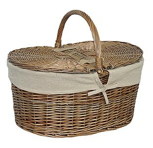 Picnic Basket With Oatmeal Lining By Brambly Cottage