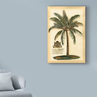 Palm Tree Home Decor British Colonial Palm I Black Framed Wall Art Print 