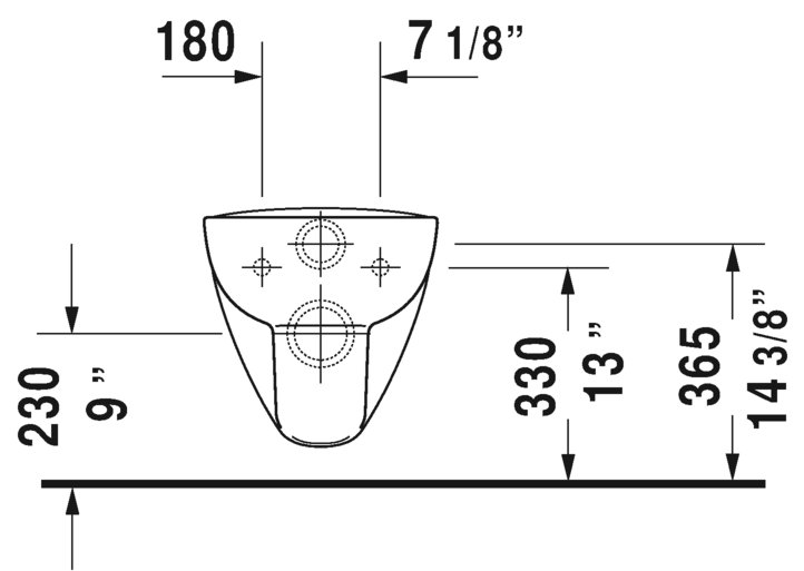 Duravit D Code 1 28 Gpf Water Efficient Elongated Wall Mounted Toilet With High Efficiency Flush Seat Not Included Wayfair