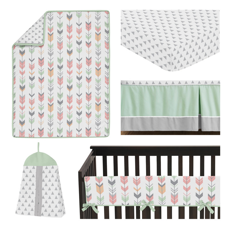 sweet jojo designs mod arrow collection coral and mint