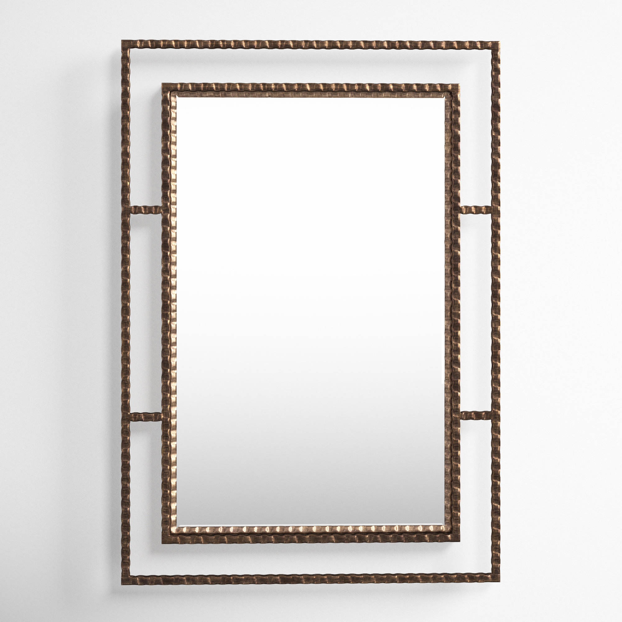 rectangle metal wall mirror