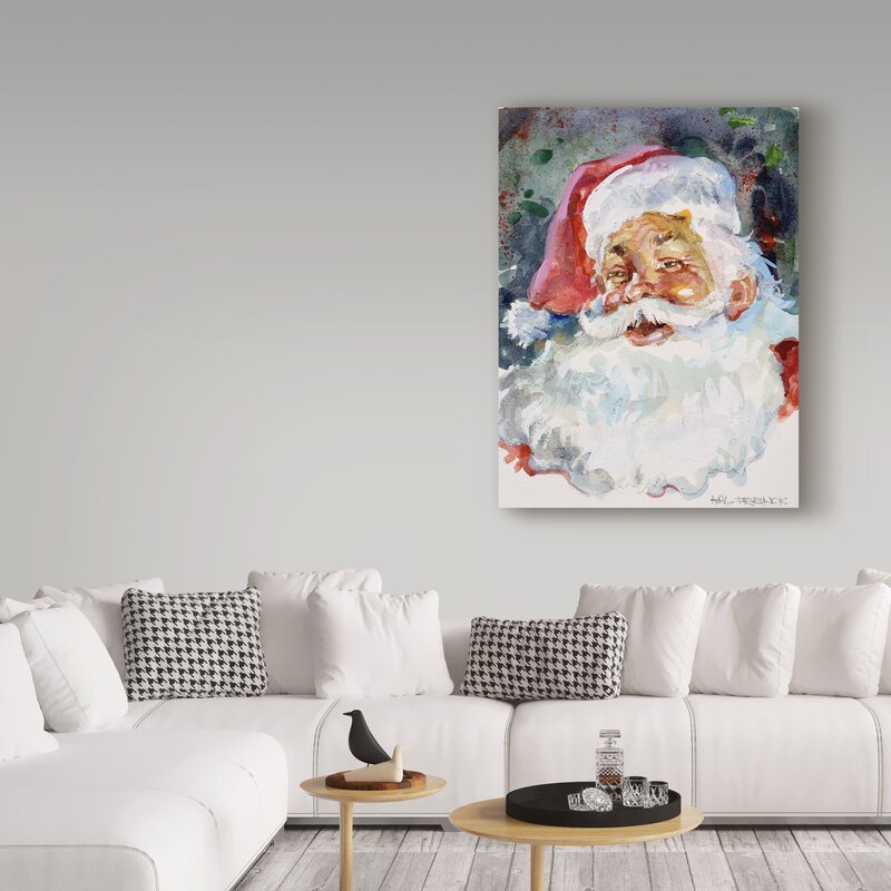 Trademark Art Hal Frenck Santa Face by Hal Frenck - Wrapped Canvas ...