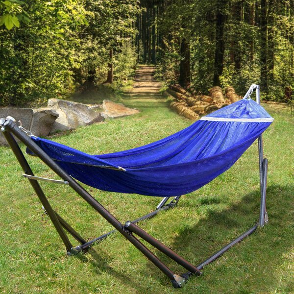 Details about    Portable Heavy-Duty 9ft Steel Hammock Stand w/Carrying Case Weather 