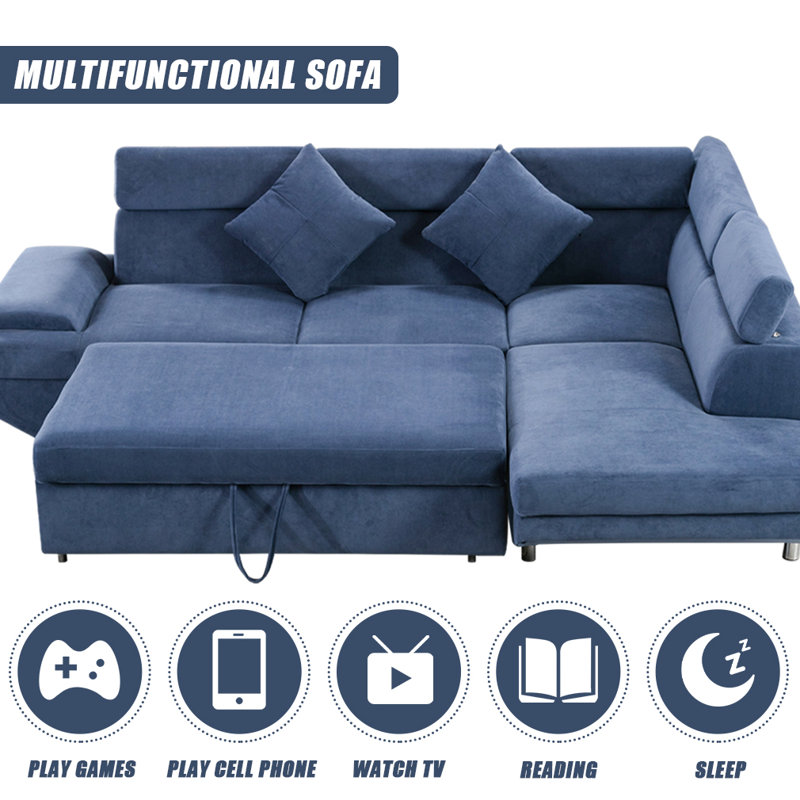 Latitude Run Sofa Bed Sectional Sofa Futon Sofa Bed Sleeper Sofa For Living Room Furniture Set Modern Sofa Set Corner Sofa Upholstered Contemporary Fabric Wayfair