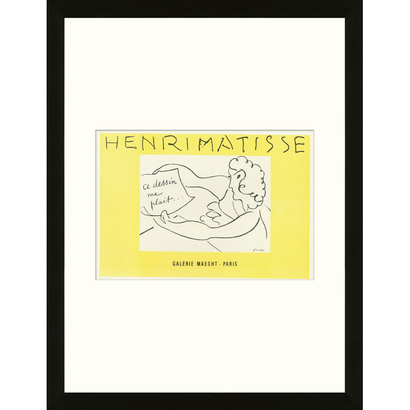 School of Paris 'Exposition de Dessins Paris 1945' by Henri Matisse Framed Lithograph
