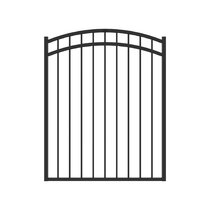 3.25 ft W x 4.8 ft H Black Steel Fence Gate 