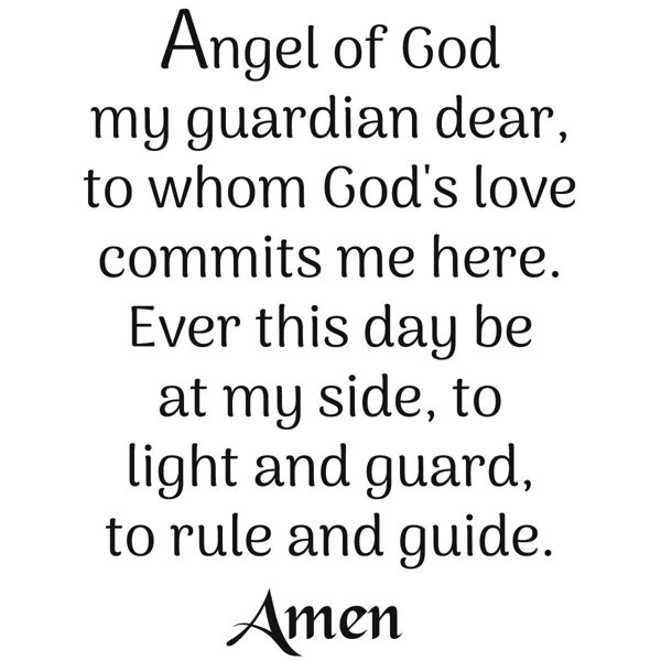 Latitude Run Angel Of God My Guardian Dear Prayer Wall Decal Wayfair Ca Angel of god, my guardian dear, to whom god's love commits me here. angel of god my guardian dear prayer wall decal