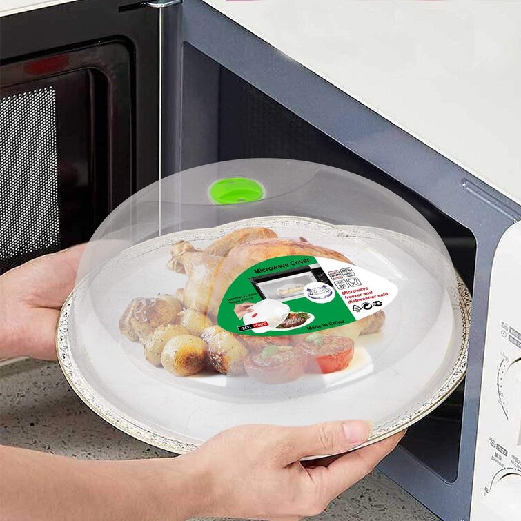 Microwave Food Cover Plate Vented Splatter Protector  Kitchen Lid Safe Vent 