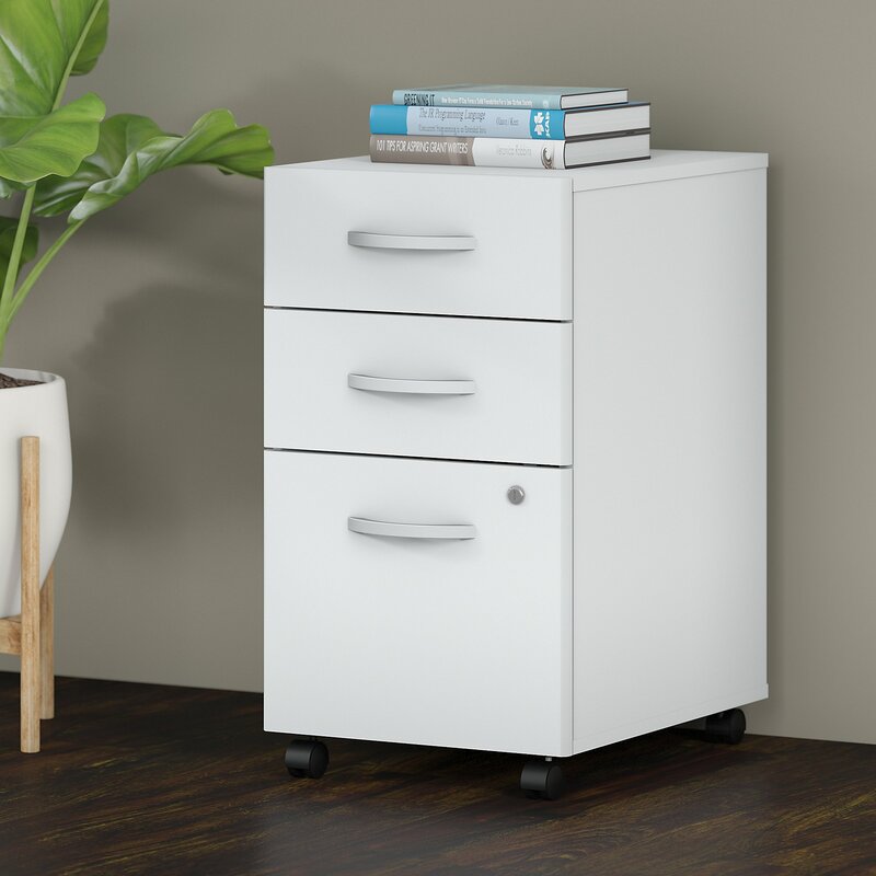 Bush Business Furniture 3 Drawer Mobile Vertical Filing Cabinet Wayfair