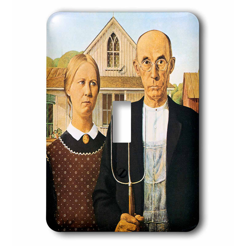 3drose American Gothic By Grant Wood 1 Gang Toggle Light Switch Wall Plate Wayfair