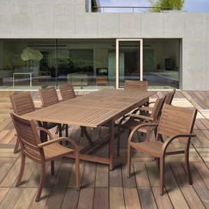 Ashford 9 Piece Eucalyptus Wood Dining Set