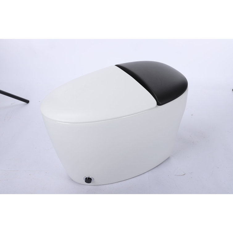 Ihometea Elongated One Piece Toilet Water Saving Multifunctional Toilet With Flushing Wayfair