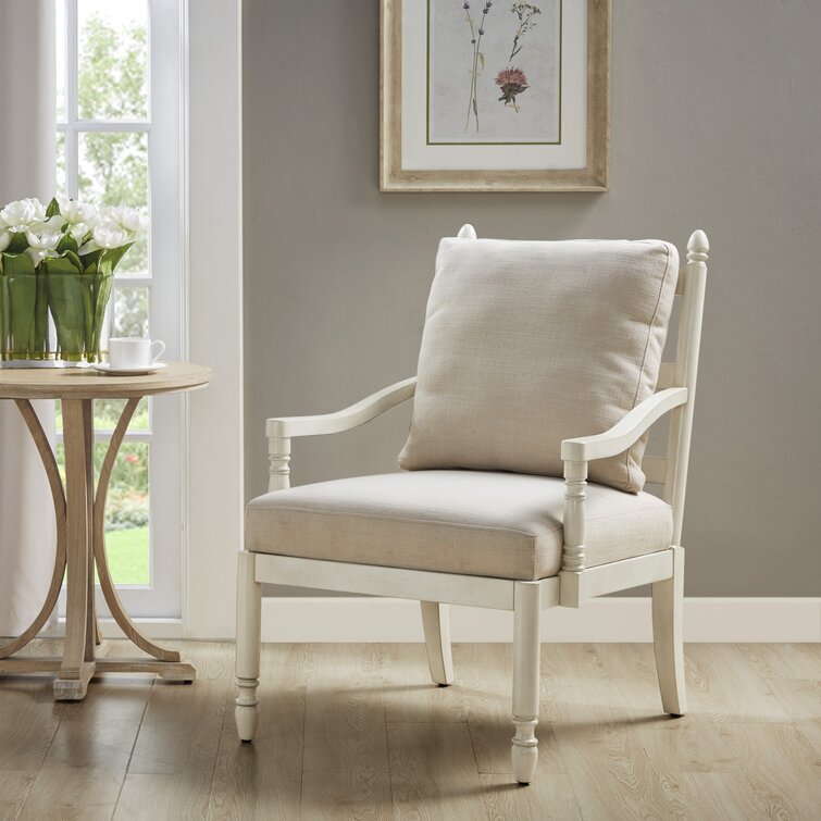 wide tufted polyester armchair