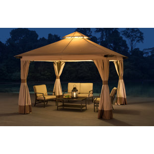 Go to store & view more images Rosemary 12 Ft. W x 12 Ft. D Aluminum Patio Gazebo by Sunjoy