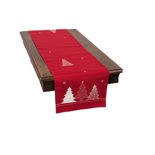 Manor Luxe Cozy Reindeer Christmas Table Runner 13 by 36-Inch 13 x 36