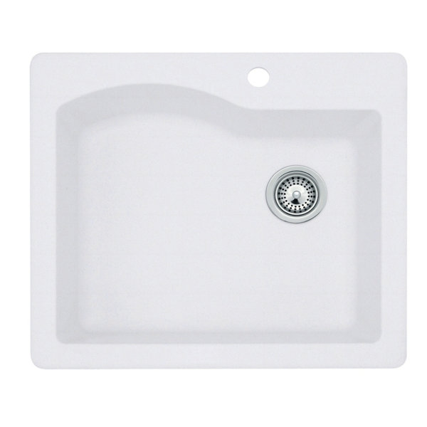 Swan Surfaces Quartz Kitchen Sinks 25" L x 22" W Drop-In ...