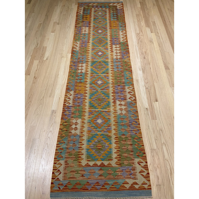 Foundry Select Runner Hamman Southwestern Handmade Kilim Wool Orange Area Rug Wayfair