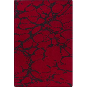 Kinsella Abstract Red Area Rug