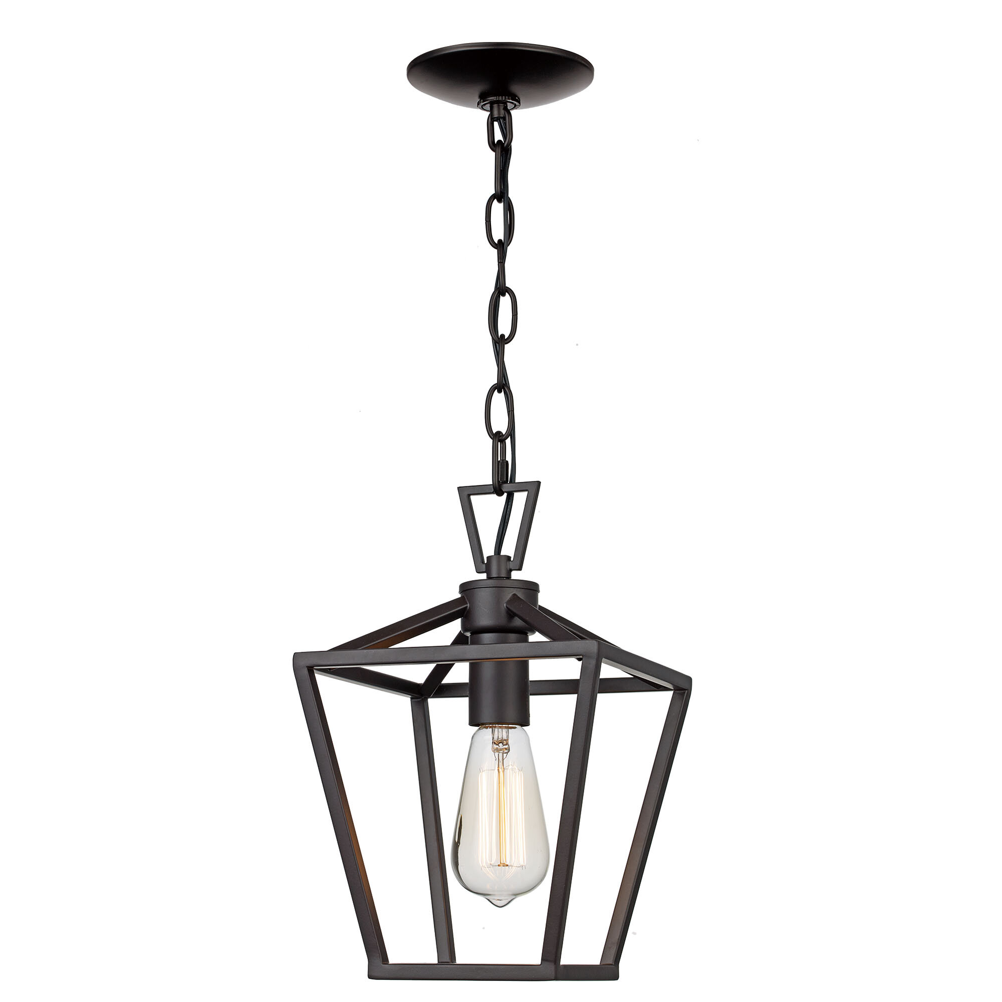 Laurel Foundry Modern Farmhouse Neubauer 1 - Light Lantern Geometric ...