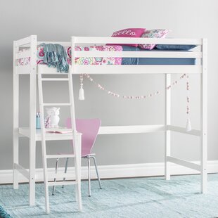 bunk bed with desk and futon underneath