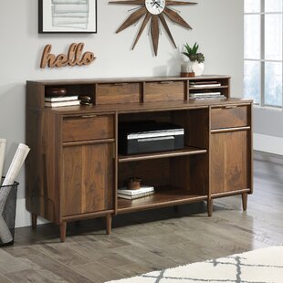 Special George Oliver West Town Credenza Desk With Organizer Hutch