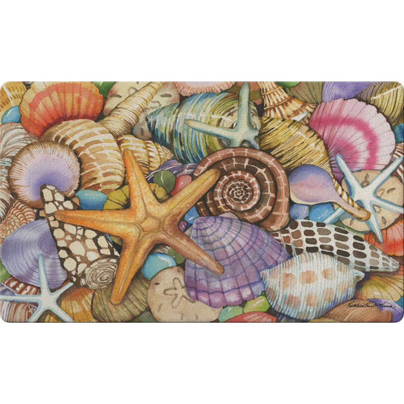 Toland Home Garden Shells Of The Sea 30 In X 18 In Non Slip Outdoor Door Mat Wayfair