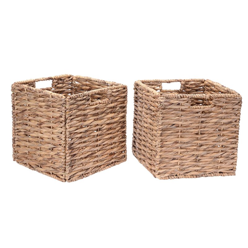 square wicker storage baskets