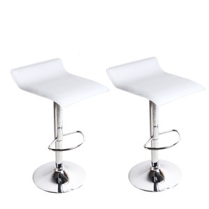 Decker Adjustable Height Swivel Bar Stool (Set of 2) by Wade Logan