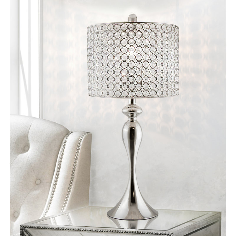 polished nickel table lamp