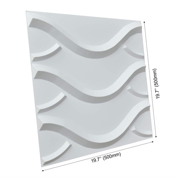 Orren Ellis Genovese 19 7 X 19 7 Vinyl Wall Paneling In White Wayfair