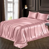 Details about   SiinvdaBZX 4Pcs Satin Sheet Set Queen Size Ultra Silky Soft Blush Pink Satin Que