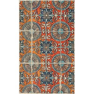 Fujii Orange Area Rug