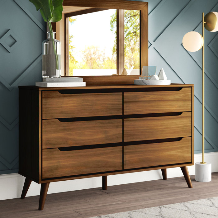 Mercury Row Mason 6 Drawer Double Dresser With Mirror Reviews