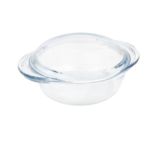 Round Glass Casserole with Lid