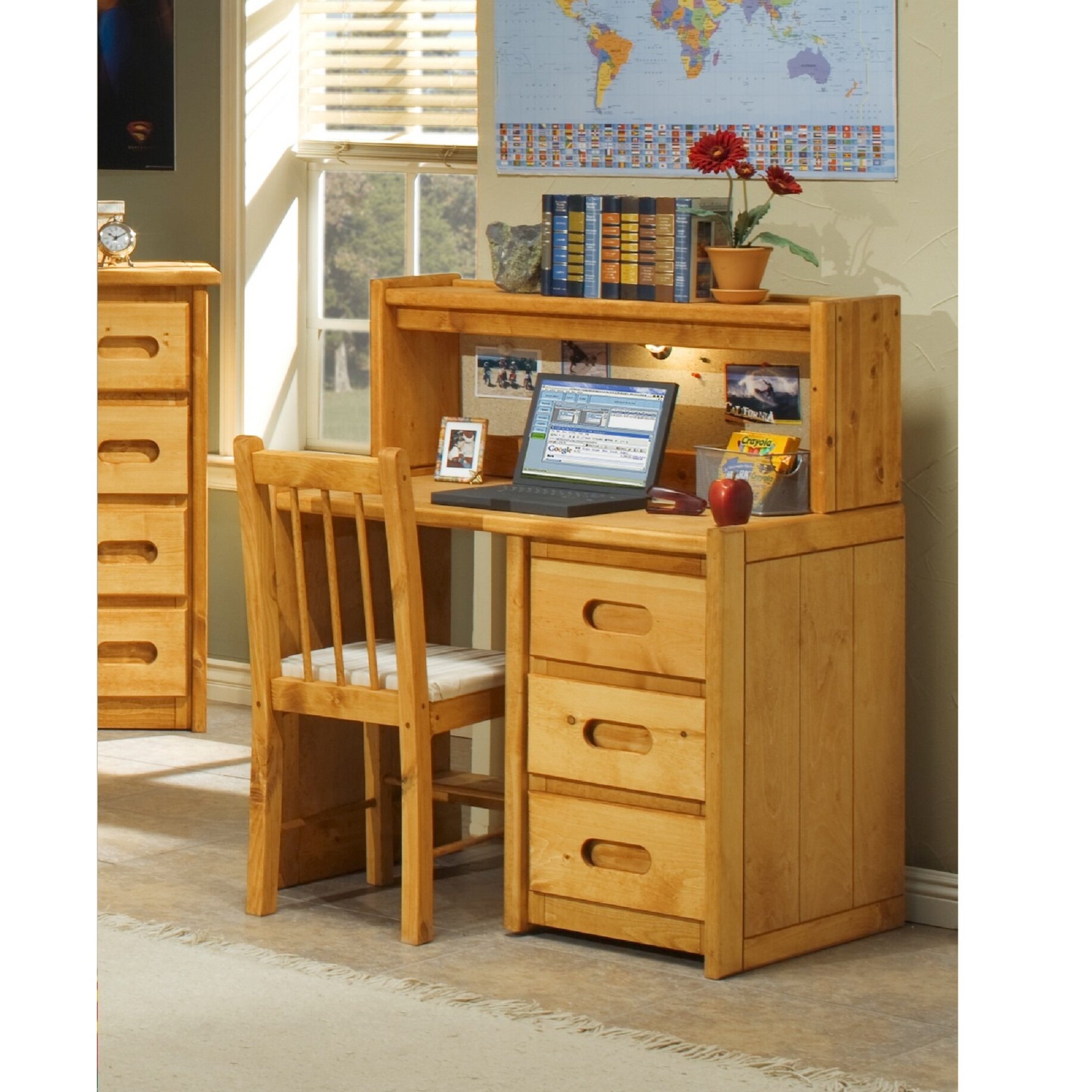 Harriet Bee Kania Kids Study 40 W Writing Desk With Hutch Wayfair