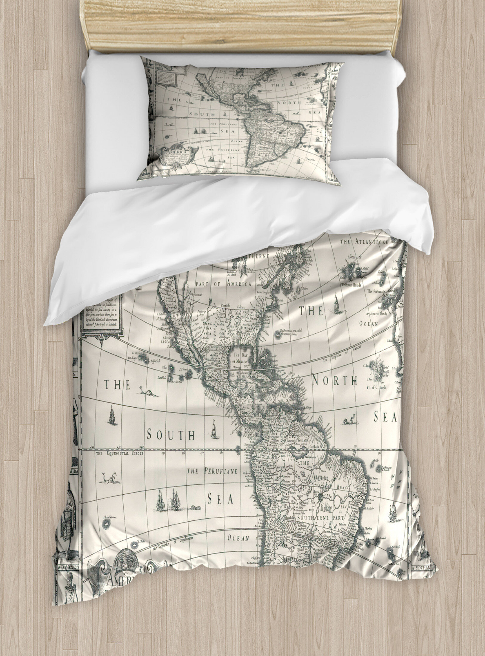 East Urban Home World Map Duvet Cover Set Wayfair