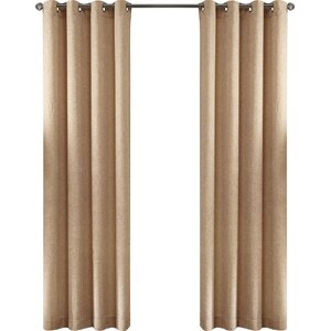 Beatrice Solid Semi-Sheer Grommet Single Curtain Panel