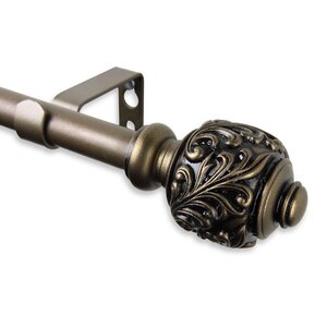 Lamarre Single Curtain Rod and Hardware Set