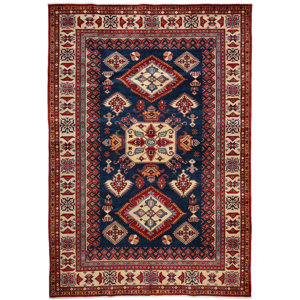 One-of-a-Kind Shirvan Hand-Knotted Red / Blue Area Rug
